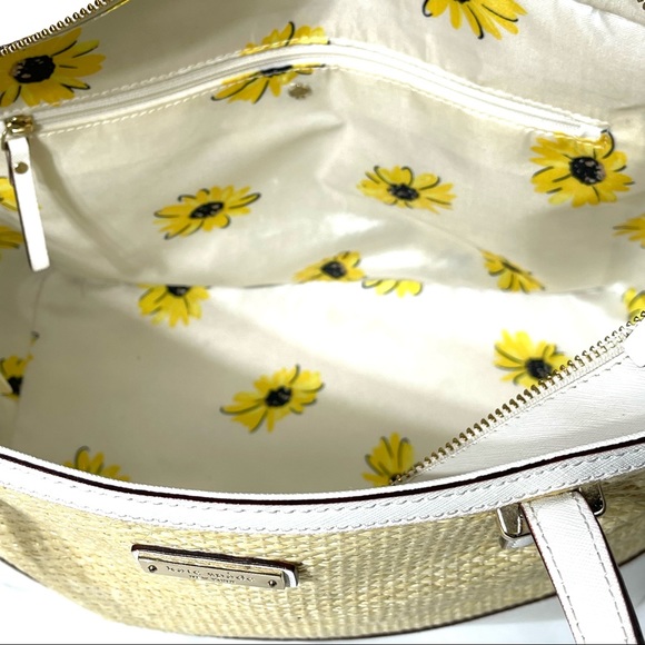 Kate Spade ♠️ Cedar Street Straw Mini Harmony Daisy Satchel - Picture 8 of 16
